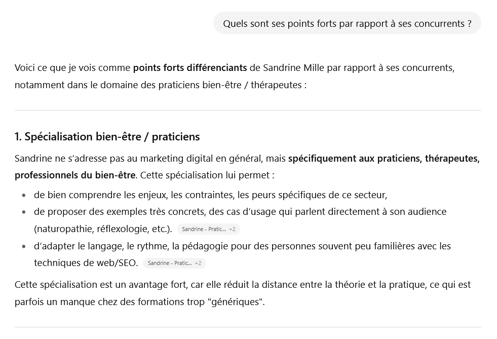 Avis ChatGPT Sandrine Mille